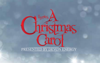 Graphic promoting Lyric Theatre's A Christmas Carol performance