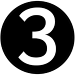 A graphic depicting the number three