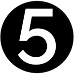 A graphic depicting the number five.