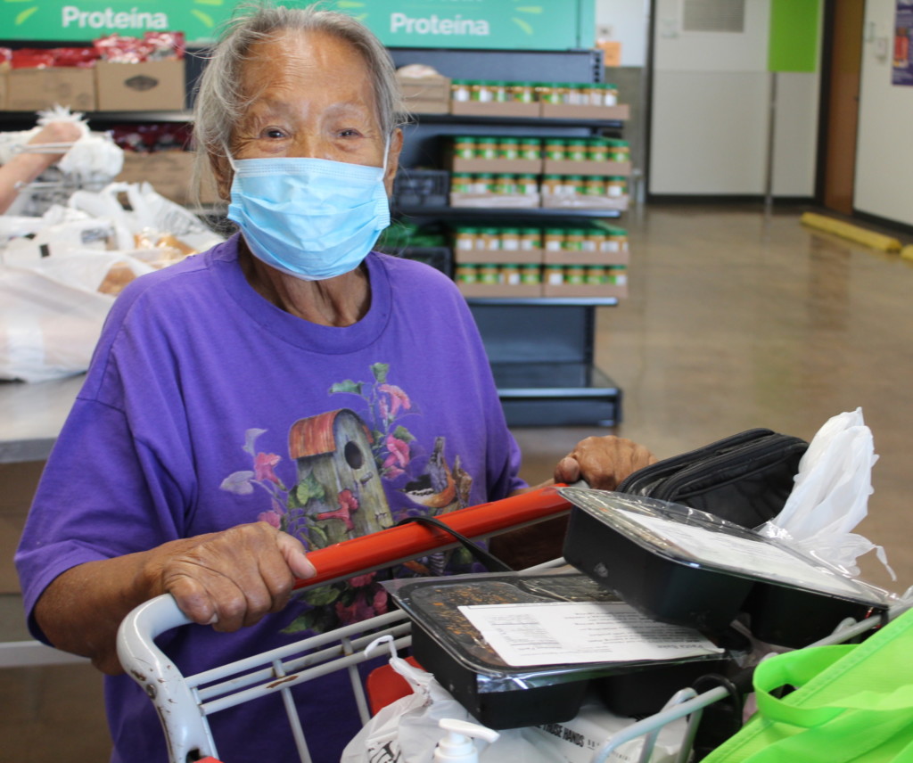 Senior Servings Meals Client at the Food & Resource Center