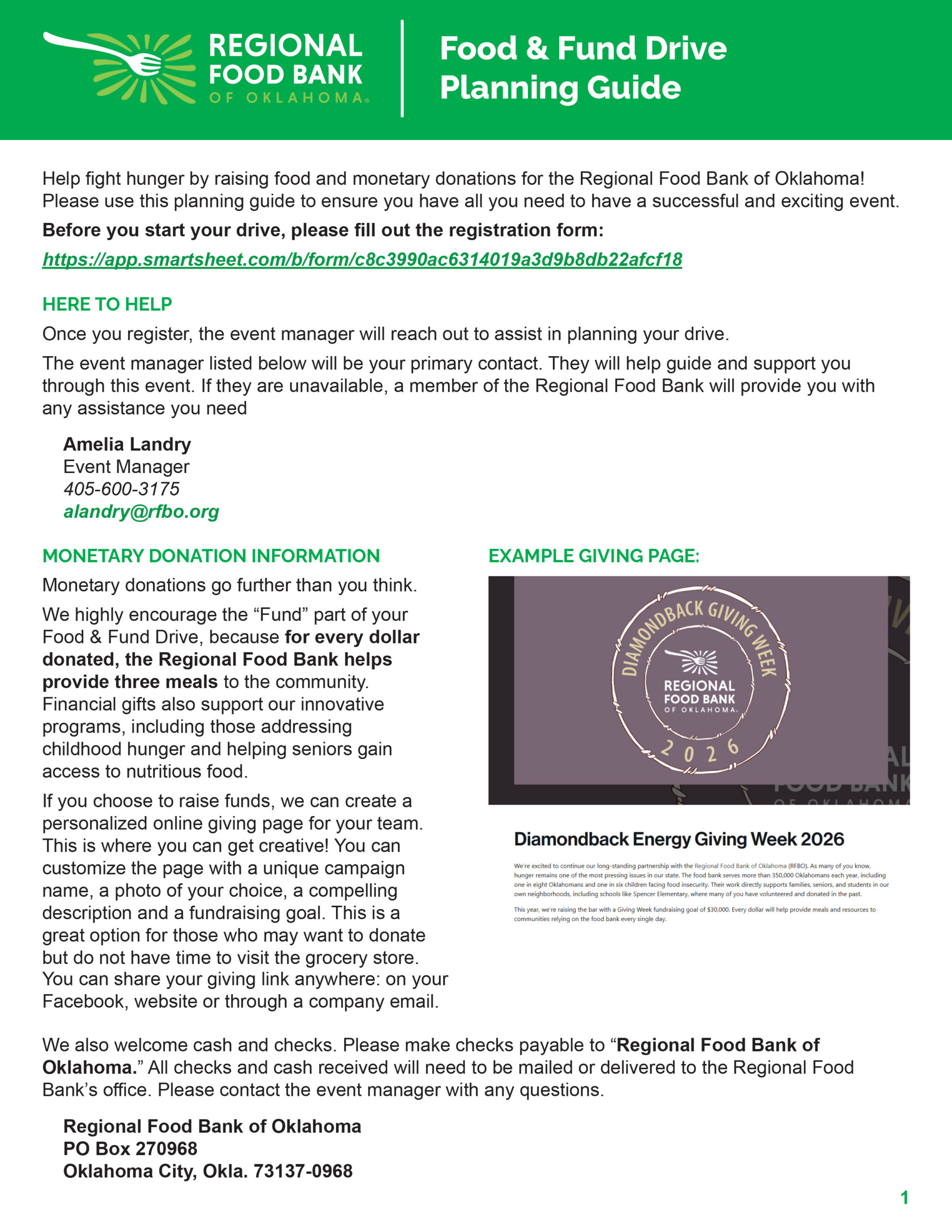 Food and Fund Drive Planning Guide Thumbnail